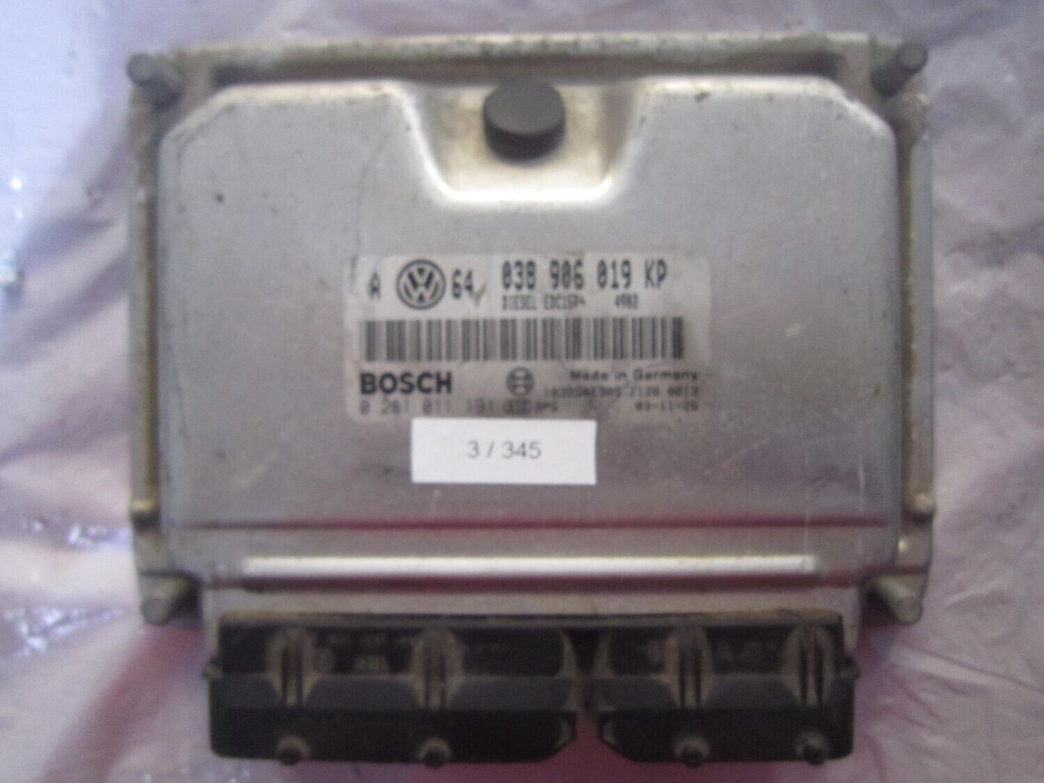 3-345 Centralina Motore Bosch 0 281 011 191 0281011191 038 906 019 KP 1039S01905 EDC15+  VOLKSWAGEN Diesel GOLF