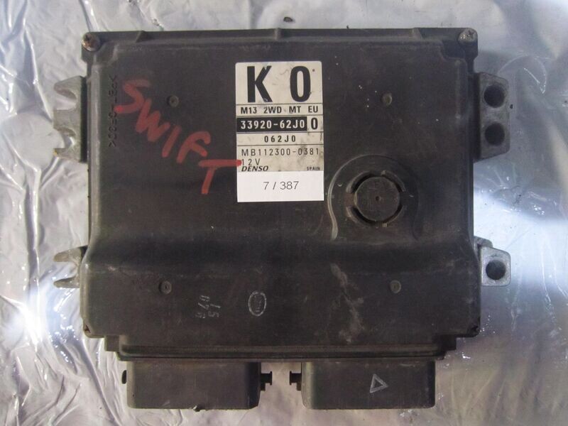 7-387 Centralina Motore Denso 33920-62J0 3392062J0 MB112300-0381 M13 2WD MT EU K O  SUZUKI BENZINA SWIFT