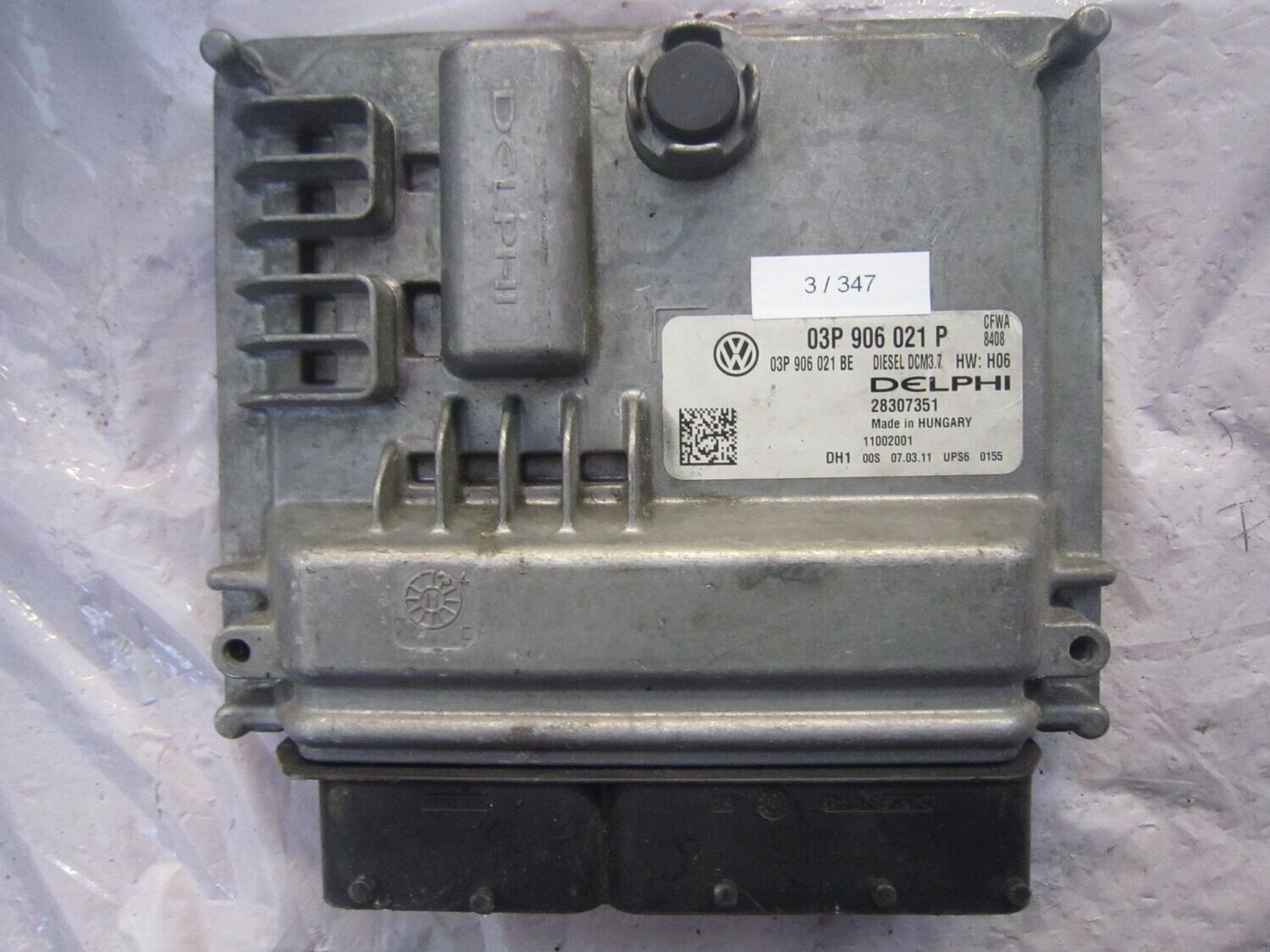 3-347 Centralina Motore Delphi 03P 906 021 P 03P906021P 28307351 DCM3.7 HW: H06 03P 906 021 BE VOLKSWAGEN DIESEL VARIE