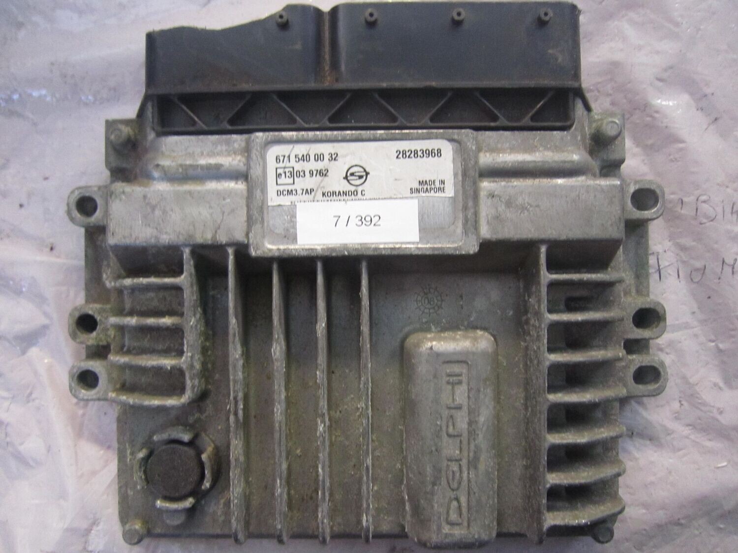 7-392 Centralina Motore Delphi 28283968   671 540 00 32 DCM3.7AP   SSANGYONG Diesel KORANDO