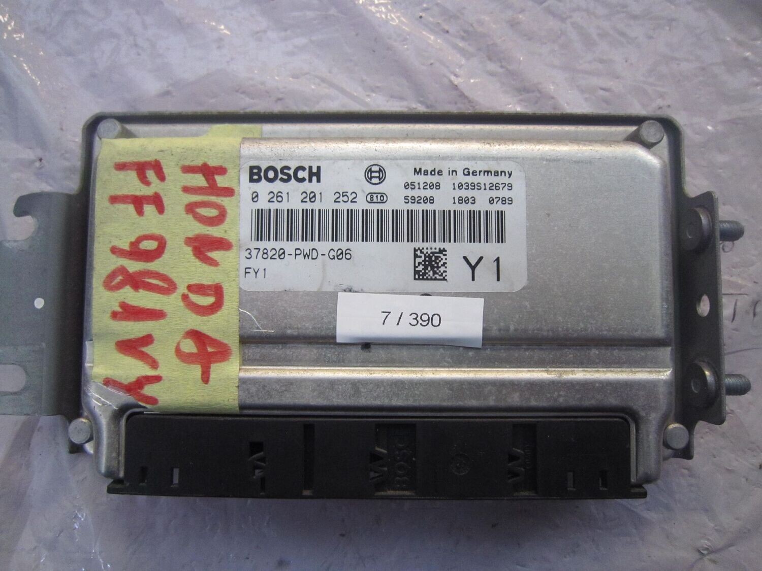 7-390 Centralina Motore Bosch 0 261 201 252 0261201252 37820-PWD-G06 1039s12679   HONDA Benzina JAZZ