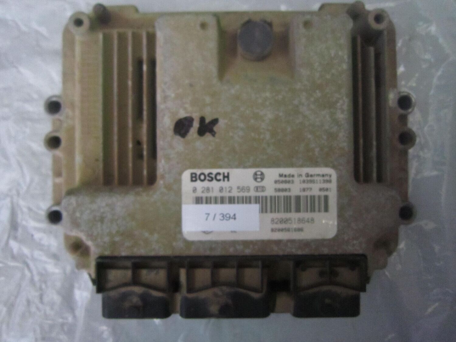 7-394 Centralina Motore Bosch 0 281 012 569 0281012569 8200518648 1039S11398 8200561686  SUZUKI DIESEL VITARA