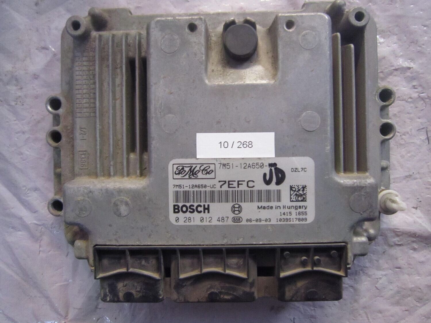 10-268 Centralina Motore Bosch 0 281 012 487 0281012487 7M51-12A650-UC 1039S17809 7EFC  FORD DIESEL FOCUS