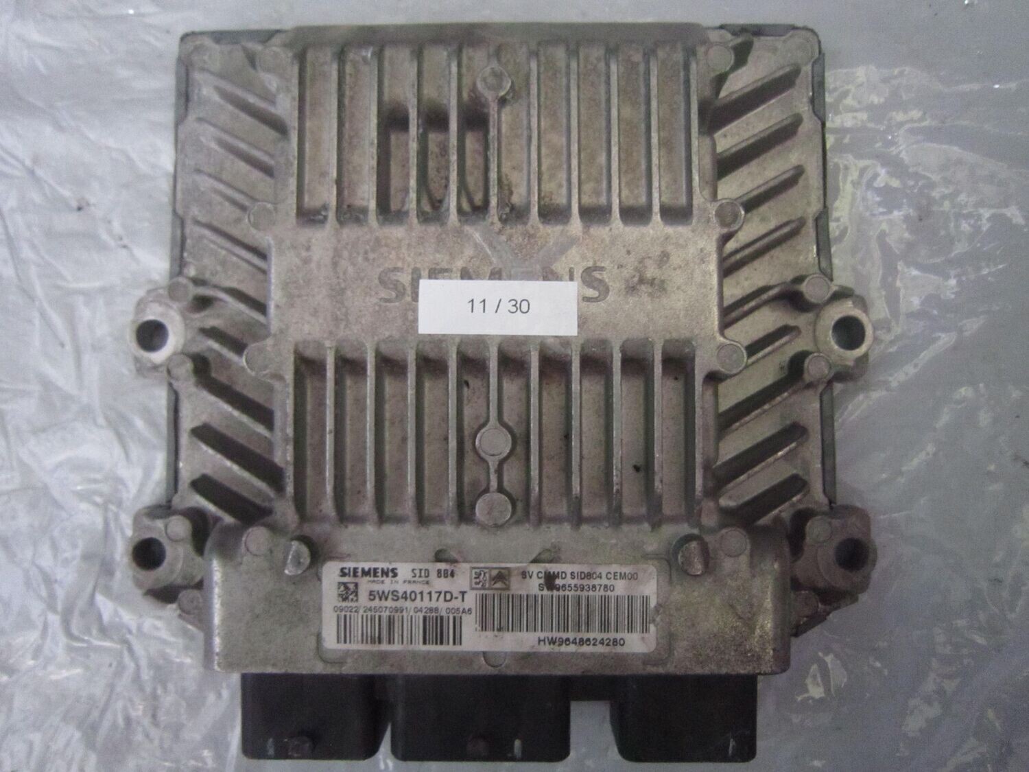 11-30 Centralina Motore Siemens 5WS40117D-T 5WS40117DT 9655938780 9648624280 SID 804  CITROEN / PEUGEOT DIESEL VARIE