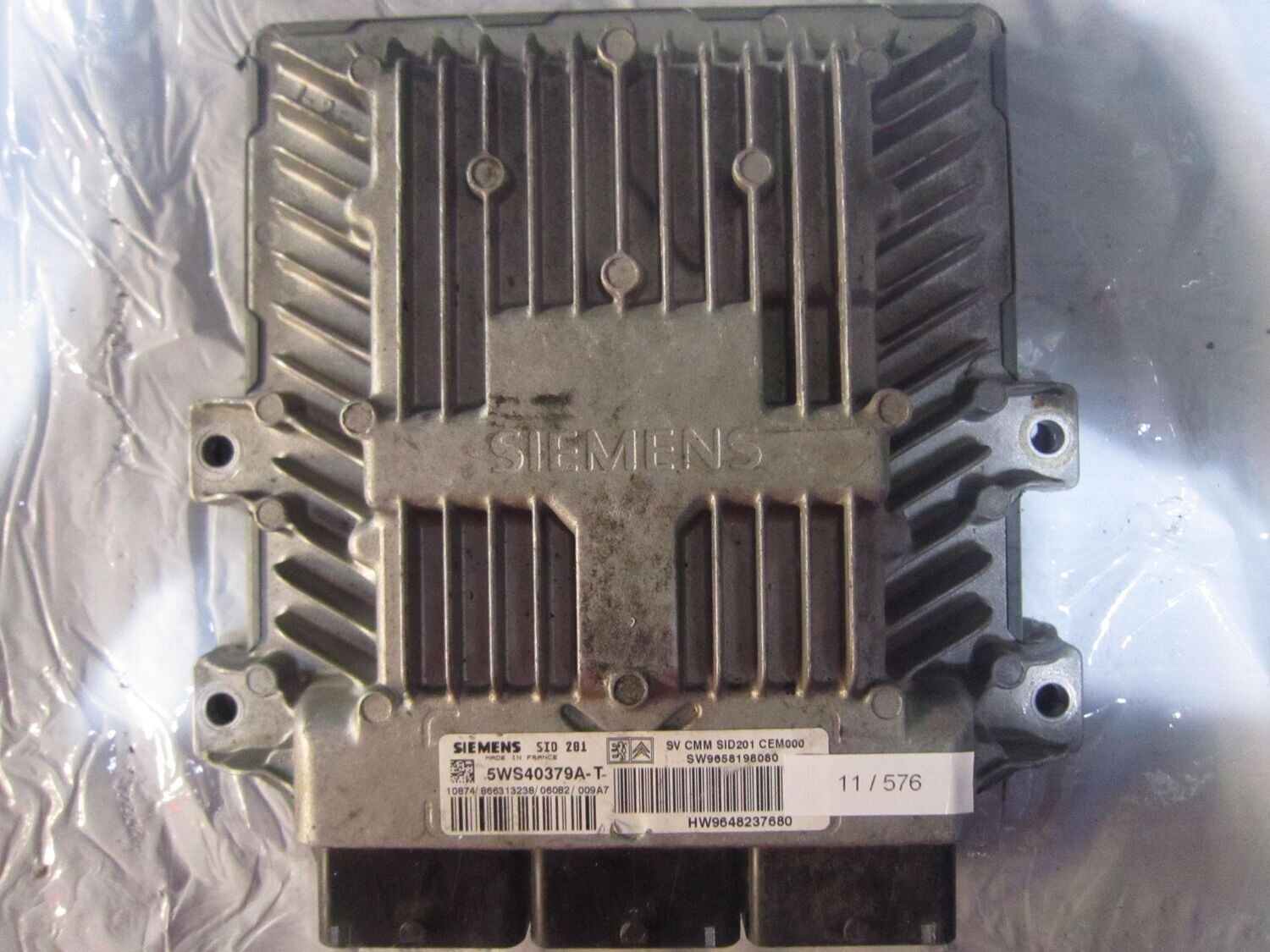 11-576 Centralina Motore Siemens 5WS40379A-T 5WS40379AT 9658198080 9648237680 SID 201  CITROEN / PEUGEOT Diesel VARIE