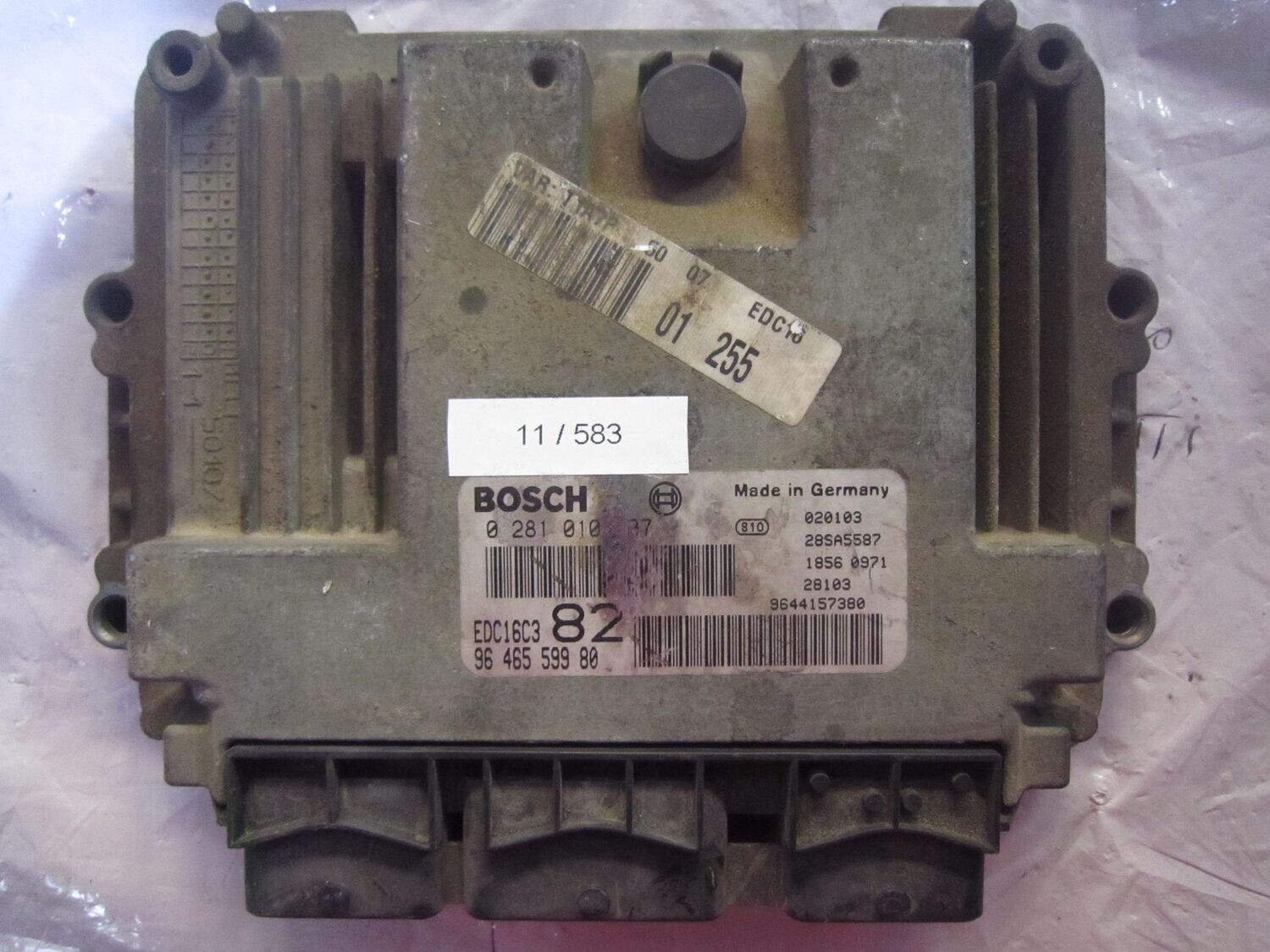 11-583 Centralina Motore Bosch 0 281 010 707 0281010707 96 465 599 80 28SA5587 EDC16C3  CITROEN / PEUGEOT DIESEL VARIE