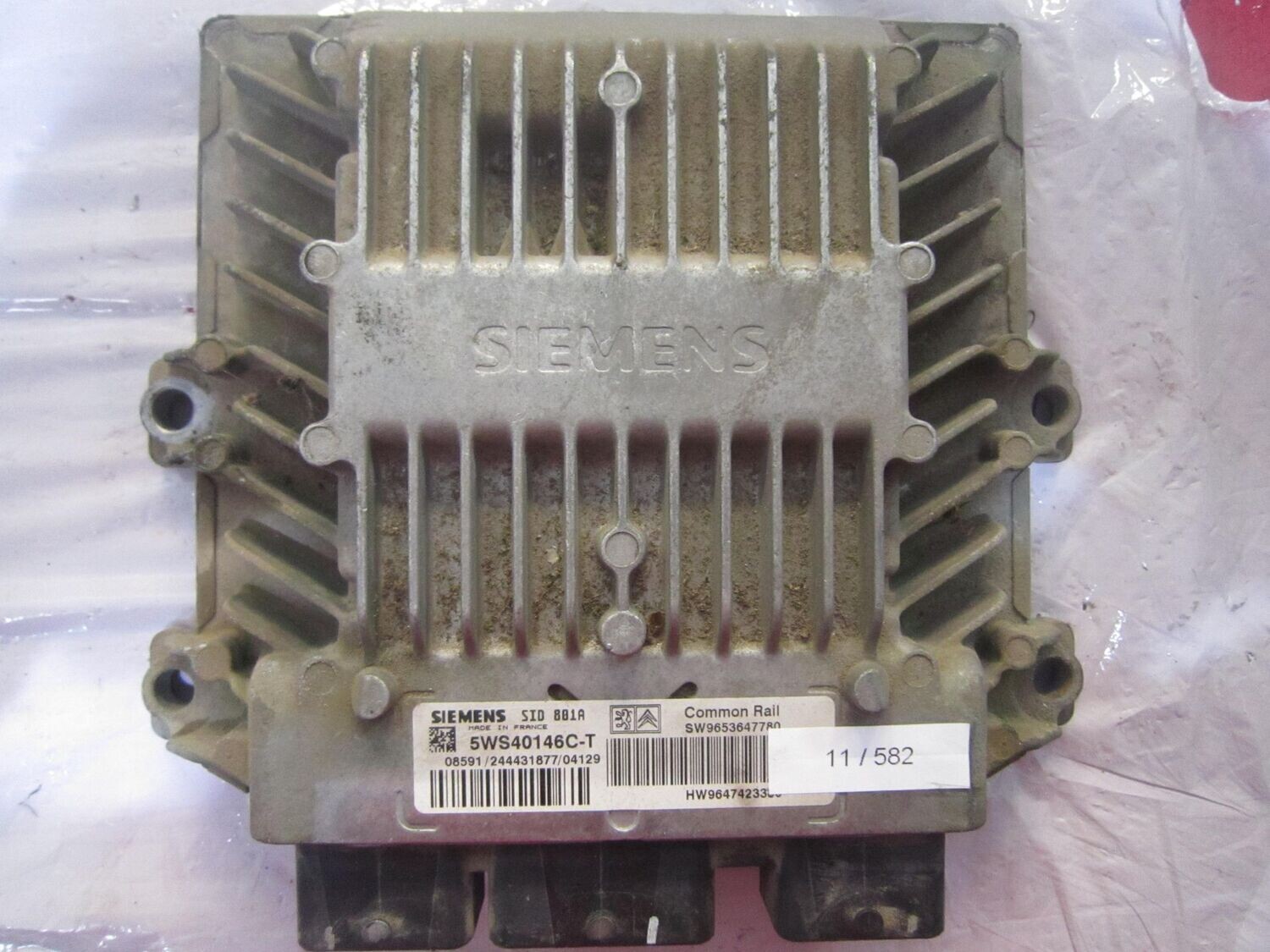 11-582 Centralina Motore Siemens 5WS40146C-T 5WS40146CT 9653647780 9647423380 SID 801A  CITROEN / PEUGEOT DIESEL VARIE