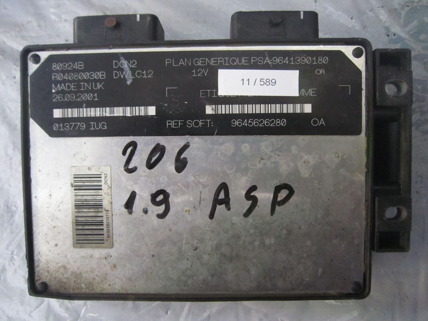 11-589 Centralina Motore Lucas R04080030B   80924B 9641390180 DCN2  DWLC12 9645626280 CITROEN / PEUGEOT Diesel VARIE
