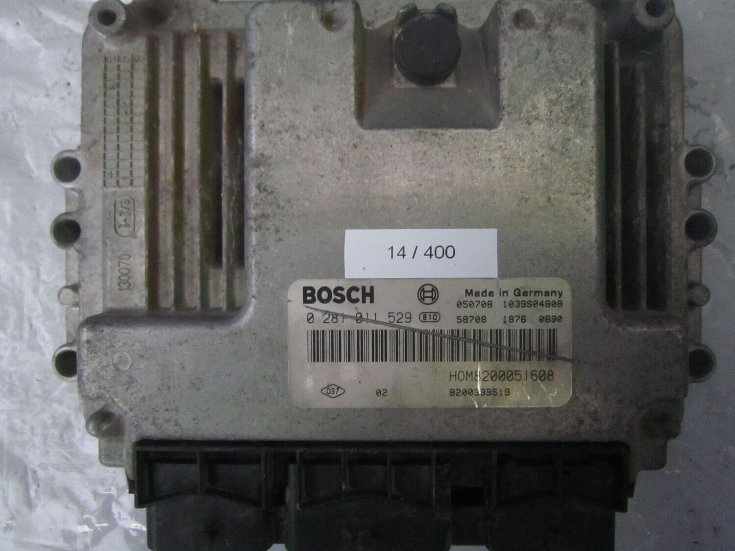 14-400 Centralina Motore Bosch 0 281 011 529 0281011529 HOM 8200051608 1039S04808   RENAULT DIESEL TRAFIC