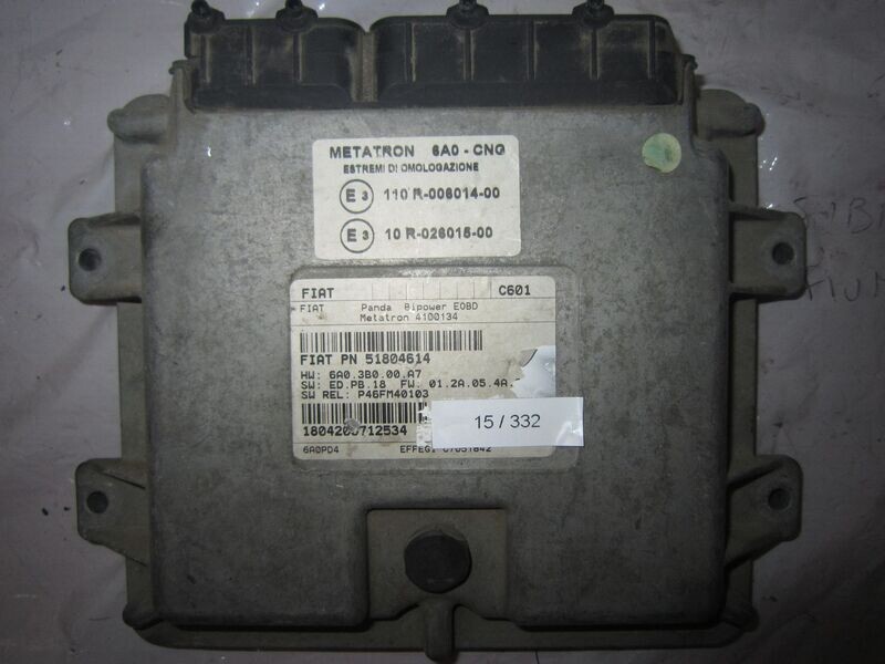 15-332 Centralina Gas Metano Metatron 51804614   4100134    FIAT  Benzina / Metano PANDA