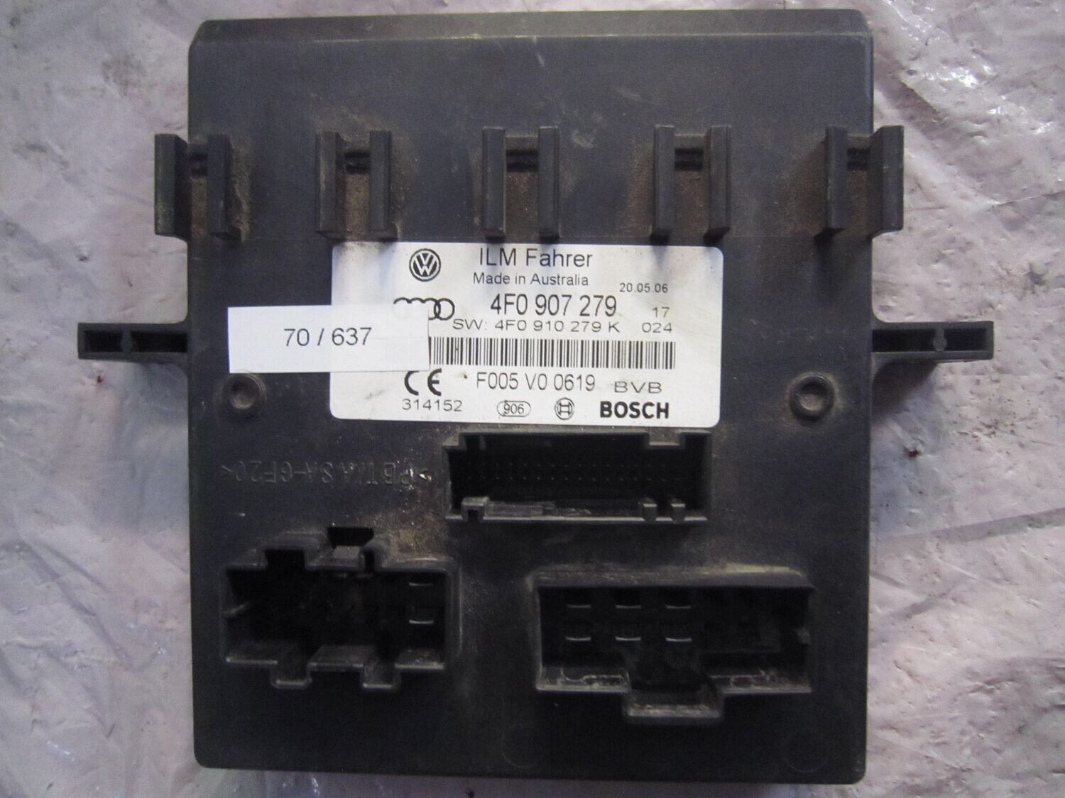 70-637 Centralina Modulo Confort Bosch 4F0 907 279 4F0907279 F005 V0 0619 SW : 4F0 910 279 K 024   AUDI DIESEL A 6