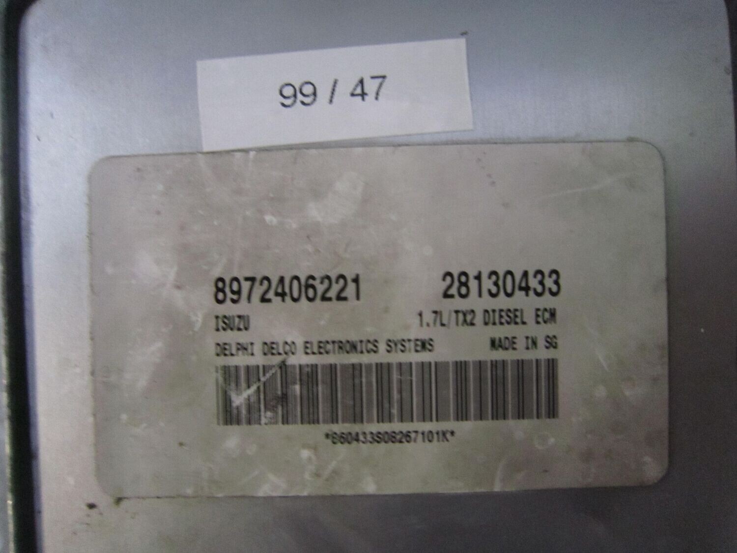 99-47 Centralina Motore Daiichi 28130433   8972406221 1.7L 28130433  OPEL Diesel ASTRA