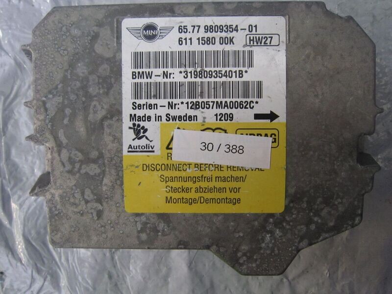 30-388 Centralina Airbag Autoliv 65.77 9809354-01 65.77980935401 611158000K 31980935401B   MINI  COOPER