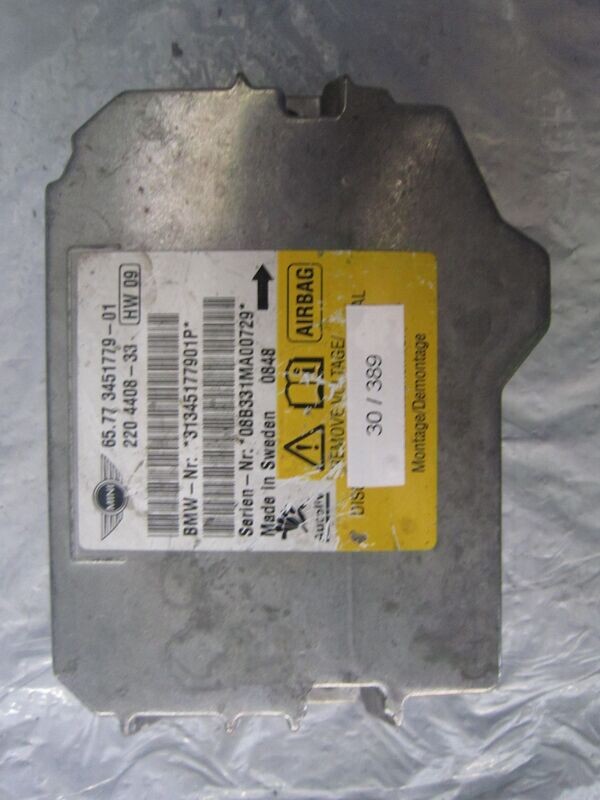 30-389 Centralina Airbag Bmw 65.77 3451779-01 65.77345177901 220448-33 31345177901P HW09  MINI  COOPER