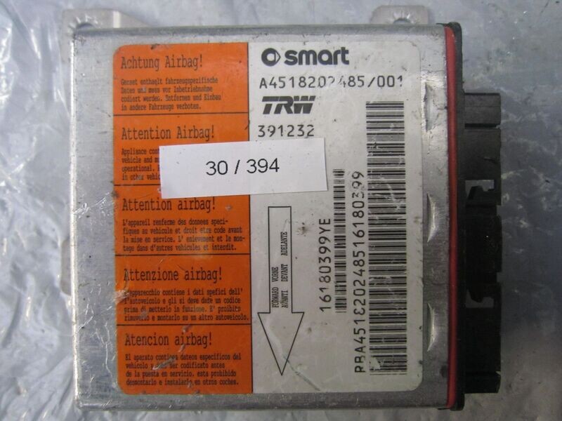 30-394 Centralina Airbag Trw A4518202485/001 A4518202485001 391232    SMART  451