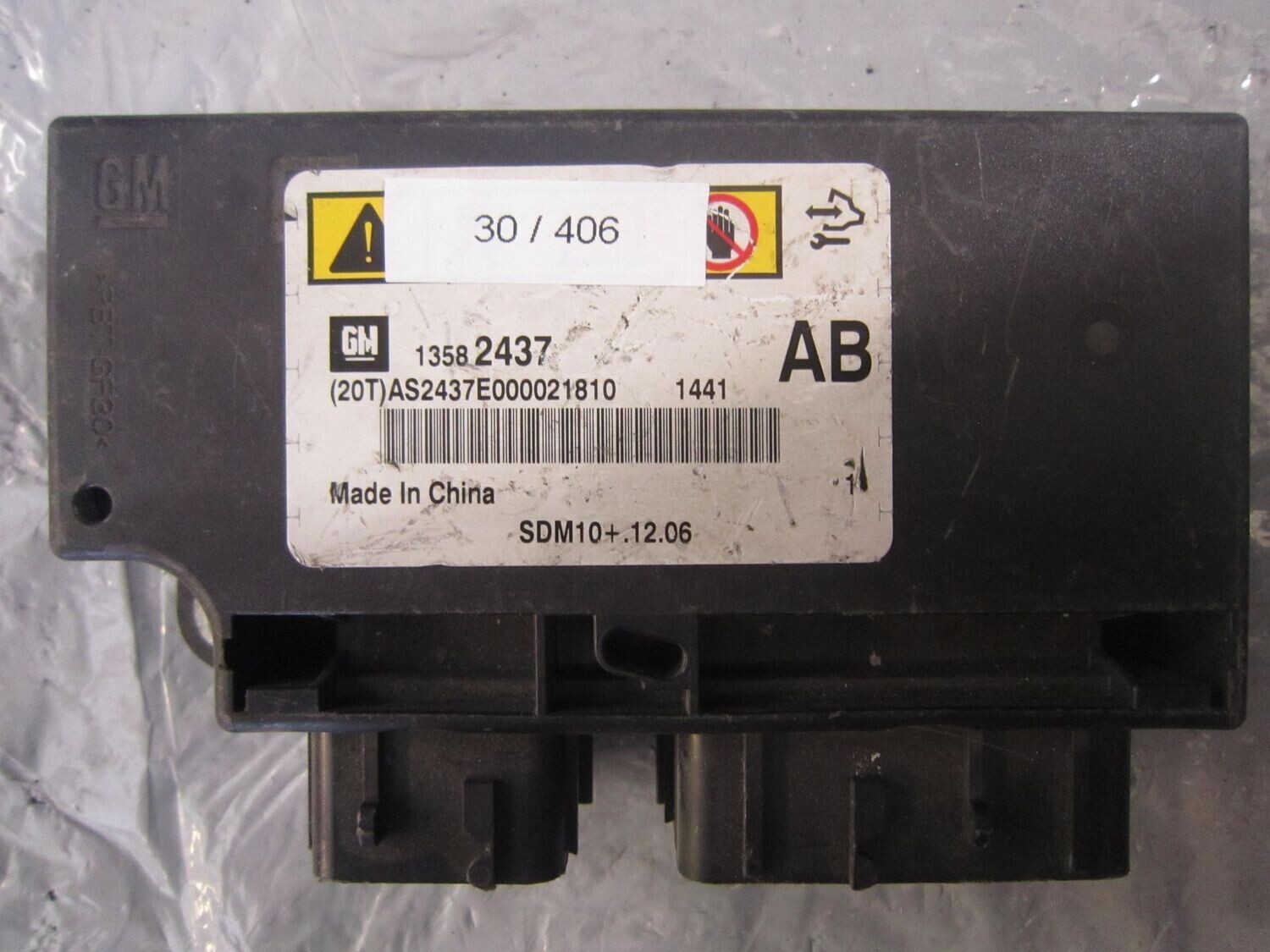 30-406 Centralina Airbag GM 13582437   AB    OPEL  ASTRA
