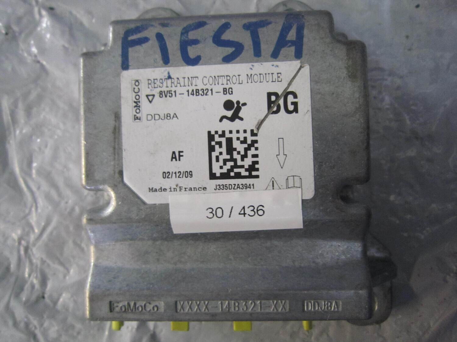 30-436 Centralina Airbag Fomoco 8V51-14B321-BG 8V5114B321BG DDJ8A BG   FORD  FIESTA