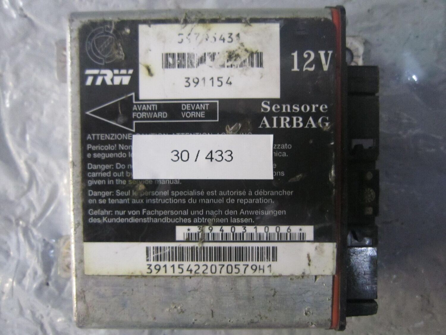 30-433 Centralina Airbag TRW 51795431   391154    FIAT  PUNTO
