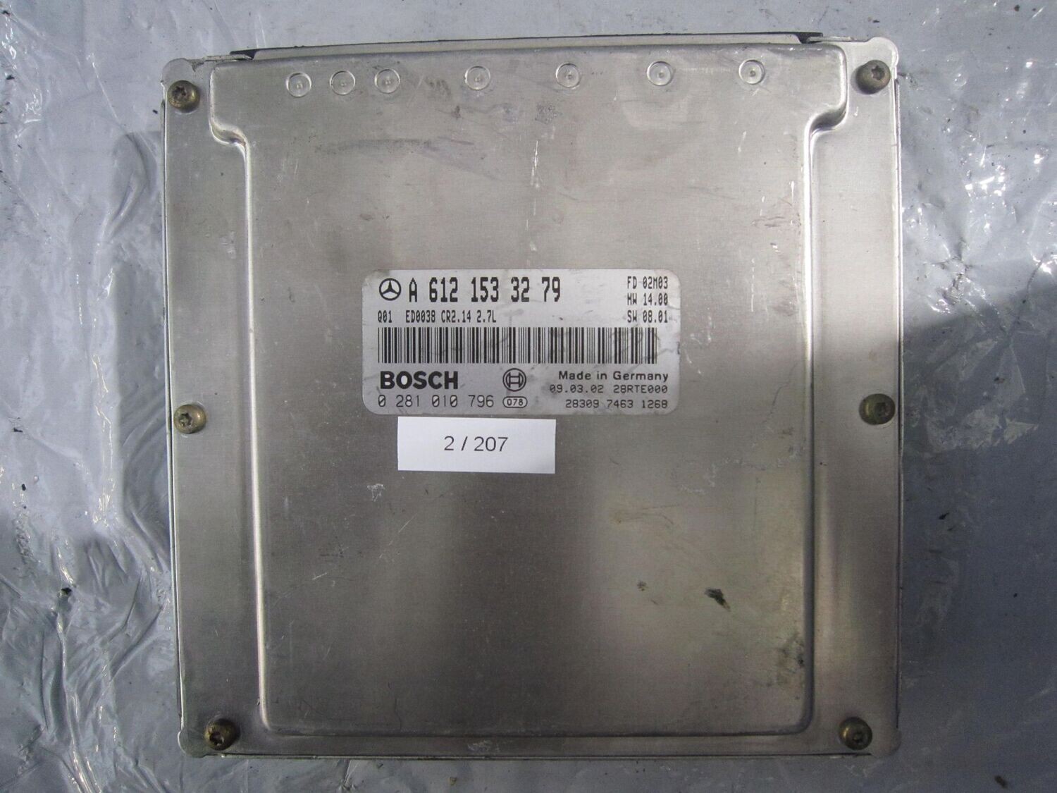 2-207 Centralina Motore Bosch 0 281 010 796 0281010796 A 612 153 32 79 28RTF131 CR2.14  MERCEDES DIESEL ML