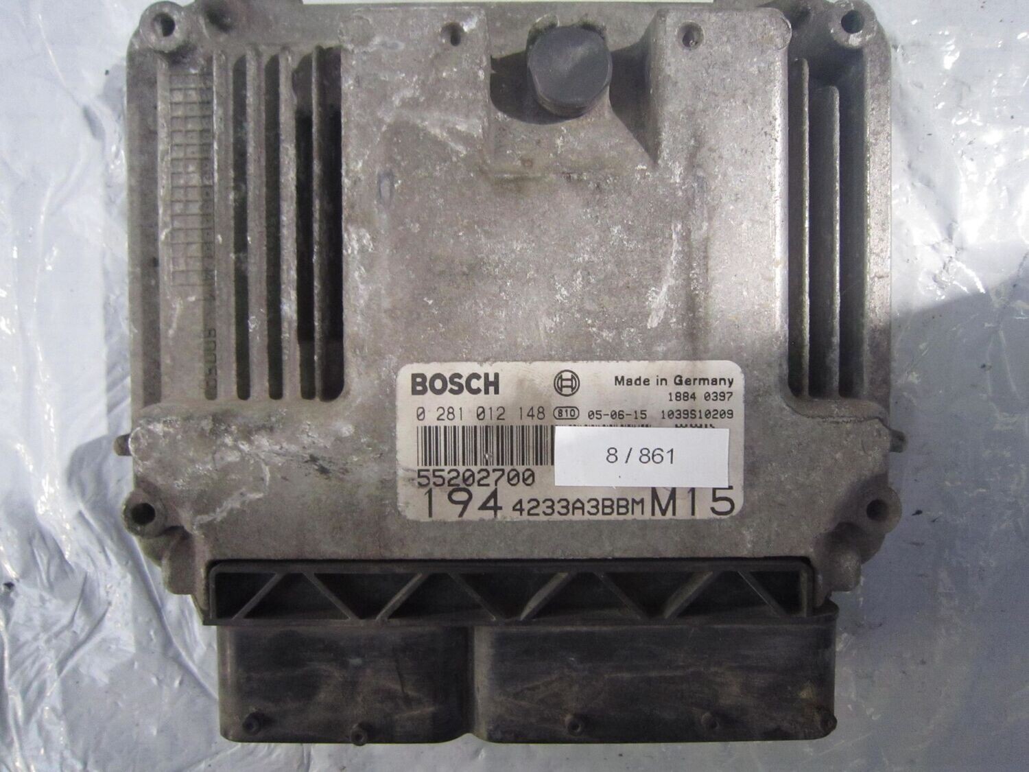 8-861 Centralina Motore Bosch 0 281 012 148 0281012148 55207458 1039S14859 194 4233A3BBM M15  FIAT  DIESEL CROMA