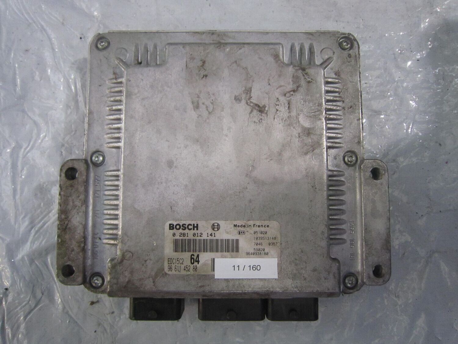 11-160 Centralina Motore Bosch 0 281 012 141 0281012141 96 611 452 80 1039S13148 EDC15C2  CITROEN / PEUGEOT DIESEL VARIE