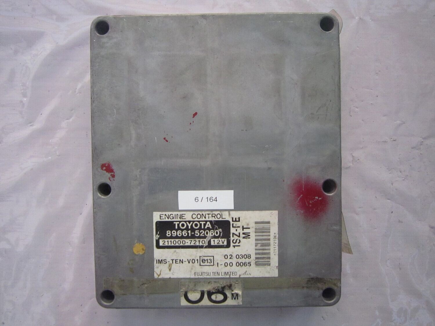 6-164 Centralina Motore Fujitsu 89661-52060 8966152060 211000-7210 1SZ-FE MT   TOYOTA BENZINA YARIS