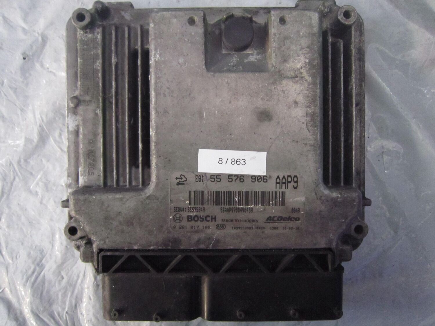 8-863 Centralina Motore Bosch 0 281 017 105 0281017105 55 576 906 1039S39983 55575349 AAP9 ALFA ROMEO / FIAT / LANCIA DIESEL VARIE