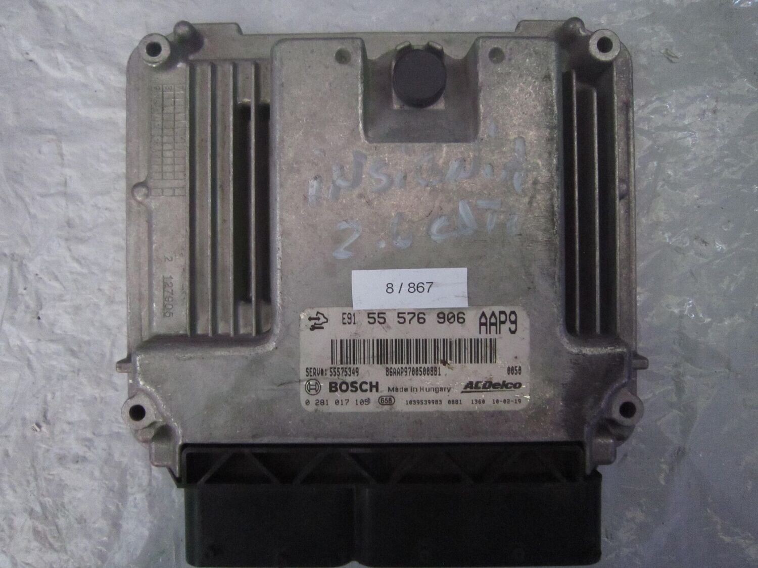 8-867 Centralina Motore Bosch 0 281 017 105 0281017105 55 576 906 1039S39983 55575349 AAP9 ALFA ROMEO / FIAT / LANCIA DIESEL VARIE