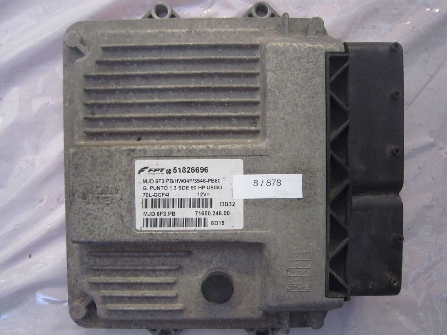 8-878 Centralina Motore Magneti Marelli 51826696   MJD 6F3.PB  71600.246.00 HW04P/3546-PB80 FIAT DIESEL PUNTO