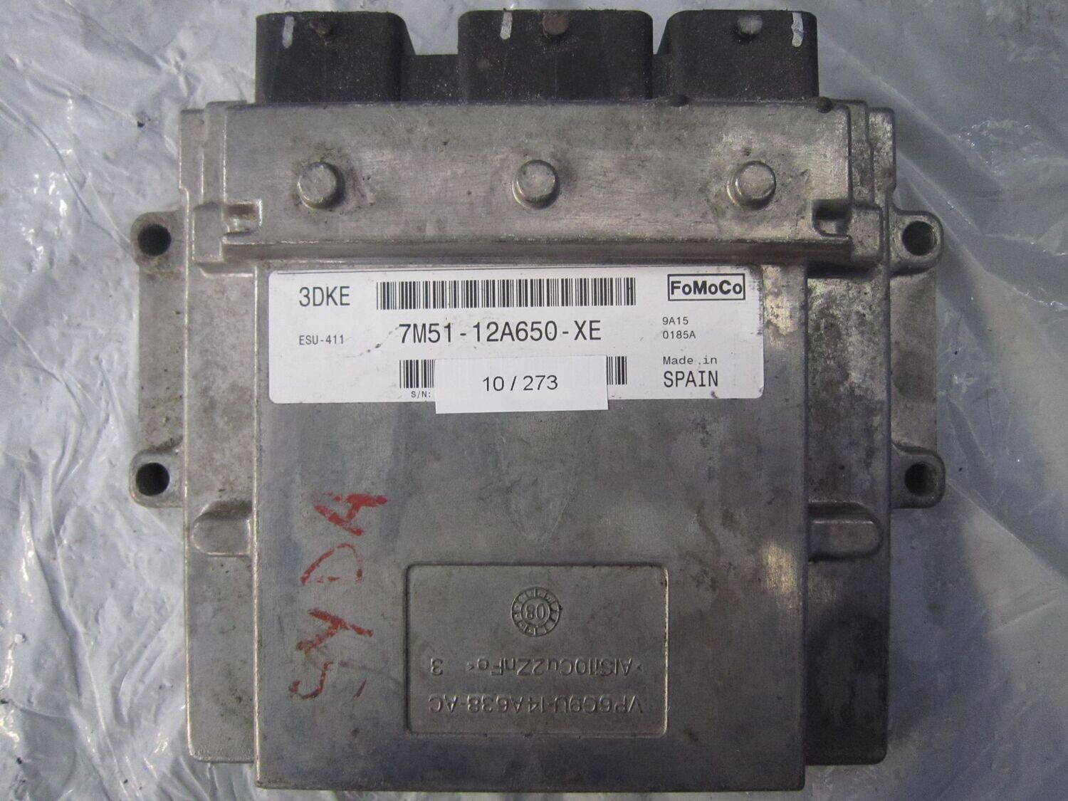 10-273 Centralina Motore Fomoco 7M51-12A650-XE 7M5112A650XE 3DKE ESU-411   FORD BENZINA FOCUS