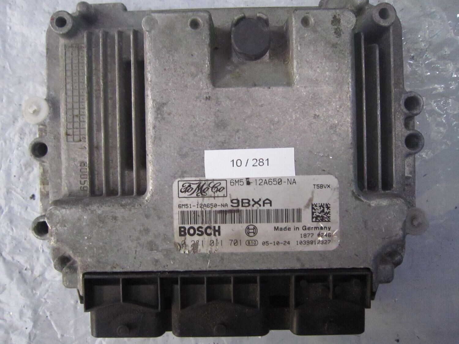10-281 Centralina Motore Bosch 0 281 011 701 0281011701 6M51-12A650-NA 1039S12327 9BXA  FORD DIESEL FOCUS