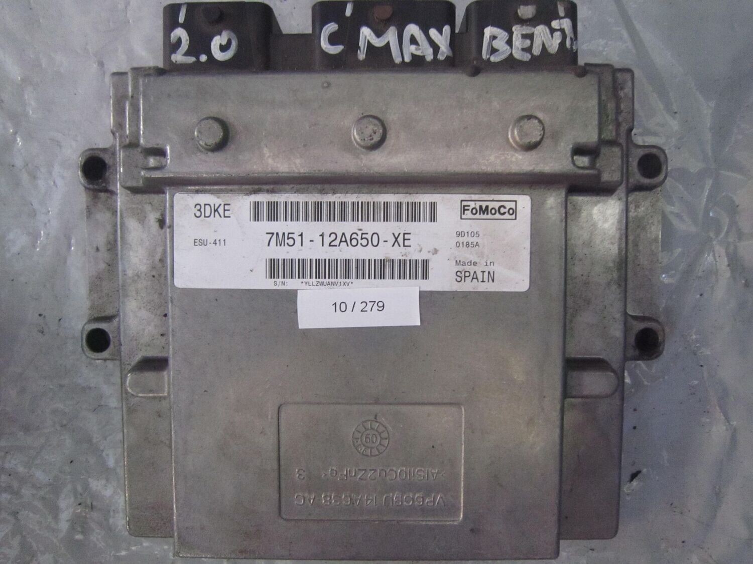 10-279 Centralina Motore Fomoco 7M51-12A650-XE 7M5112A650XE 3DKE ESU-411   FORD BENZINA FOCUS