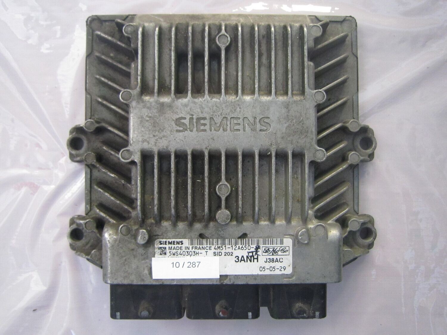 10-287 Centralina Motore Siemens 5WS40303H-T 5WS40303HT 4M51-12A650-HI 3ANH J38AC SID 202  FORD DIESEL FOCUS