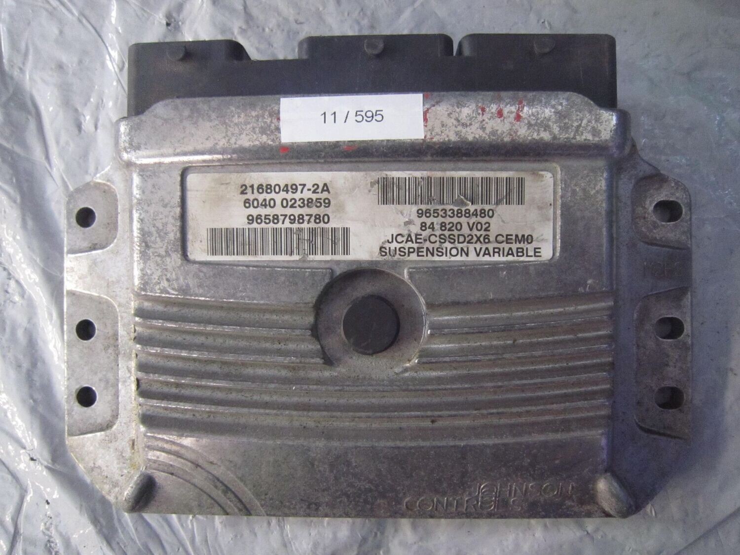 11-595 Centralina Sospensioni Johnson Controls 21680497-2A 216804972A 6040 023859 9653388480 84820V02 JCAE CSSD2X6 CEMO CITROEN / PEUGEOT  407