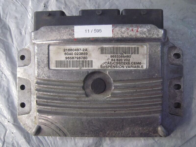 11-595 Centralina Sospensioni Johnson Controls 21680497-2A 216804972A 6040 023859 9653388480 84820V02 JCAE CSSD2X6 CEMO CITROEN / PEUGEOT  407