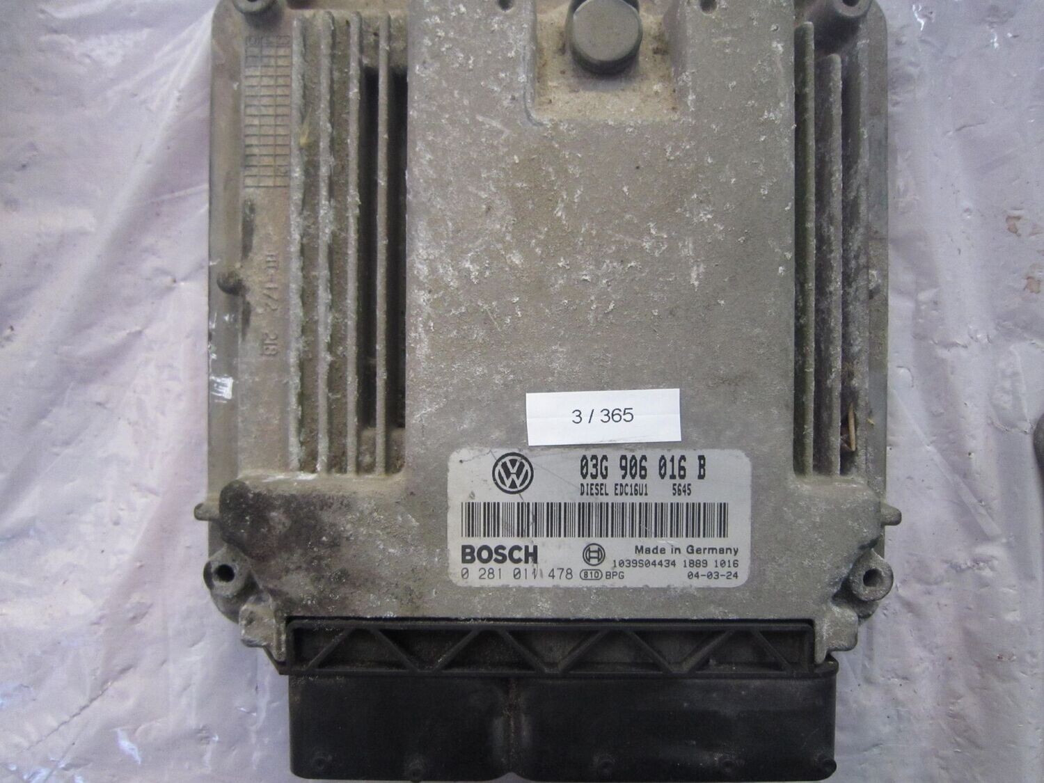 3-365 Centralina Motore Bosch 0 281 0171 478 02810171478 03G 906 016 B 1039S04434 EDC16U1  VOLKSWAGEN Diesel VARIE
