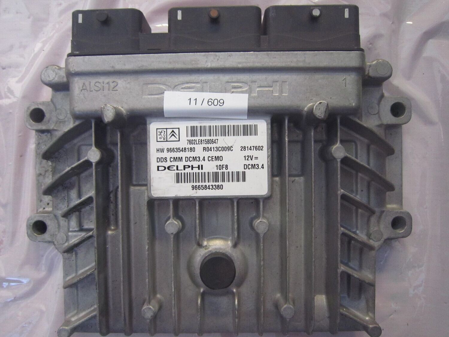 11-609 Centralina Motore Delphi 28147602   R0413C009C 9663548180   CITROEN / PEUGEOT Diesel C 5