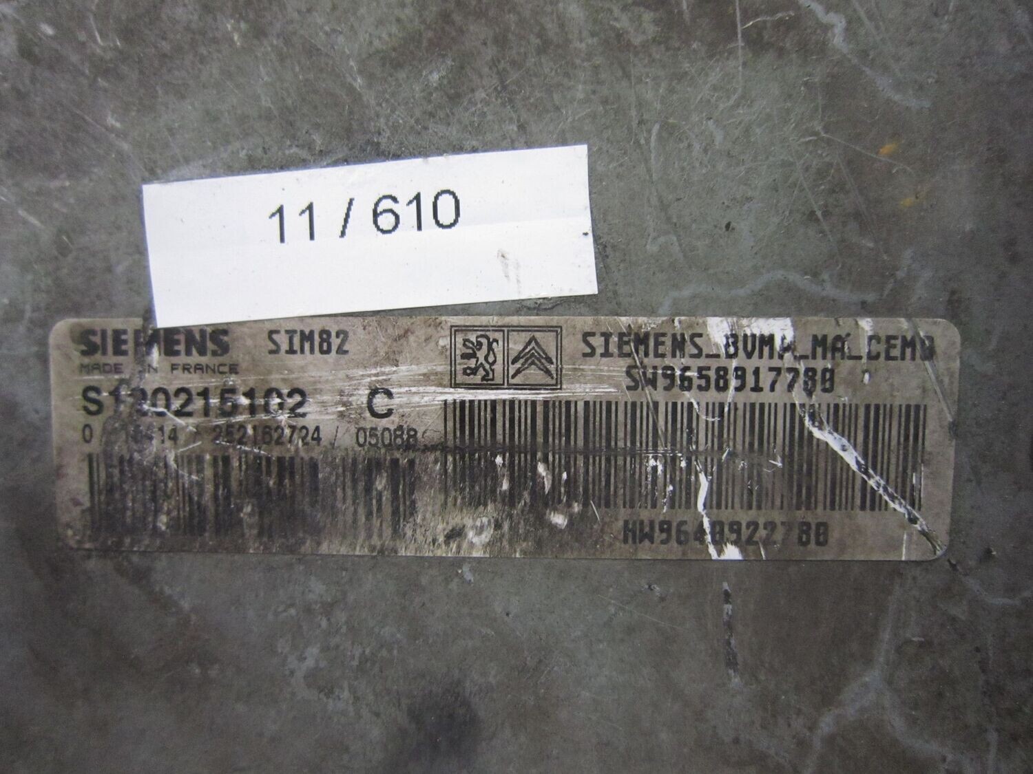 11-610 Centralina Cambio Automatico Siemens S120215102 C S120215102C 9658917780 9640922780 SIM82  CITROEN / PEUGEOT  VARIE