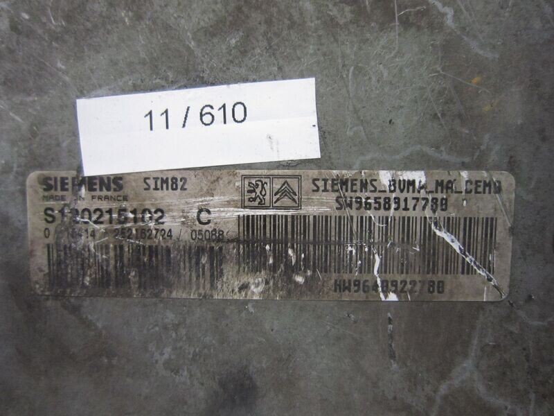 11-610 Centralina Cambio Automatico Siemens S120215102 C S120215102C 9658917780 9640922780 SIM82  CITROEN / PEUGEOT  VARIE