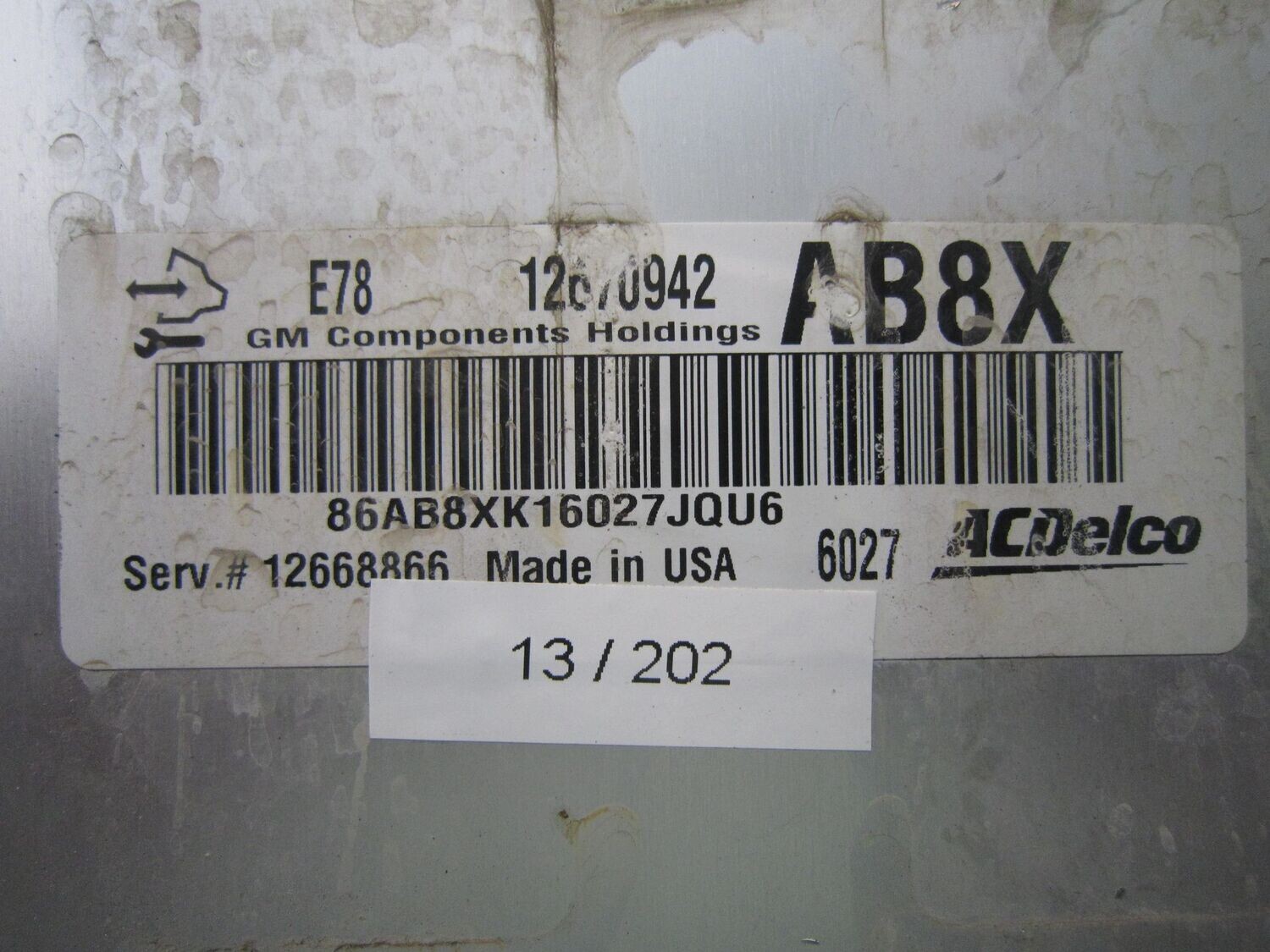 13-202 Centralina Motore AcDelco 12670942   12668866 AB8X   OPEL Benzina CORSA