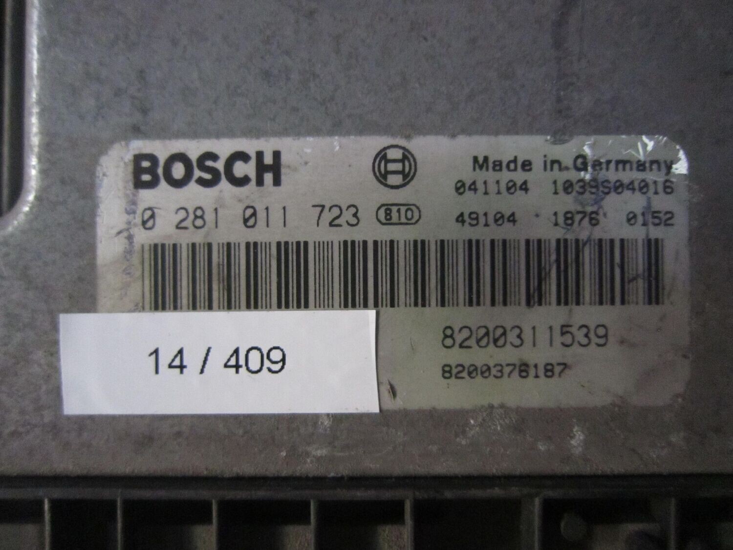 14-409 Centralina Motore Bosch 0 281 011 723 0281011723 8200311539 1039S04016 8200376187  RENAULT DIESEL VARIE