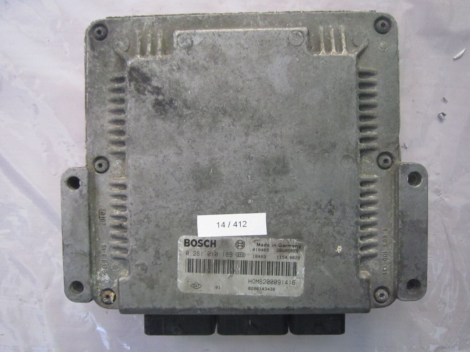 14-412 Centralina Motore Bosch 0 281 010 189 0281010189 8200091416 28SA5029   RENAULT Diesel VARIE