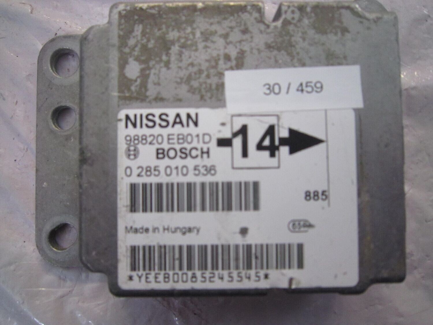 30-459 Centralina Airbag Bosch 0 285 010 536 0285010536 98820 EB01D    NISSAN  NAVARA