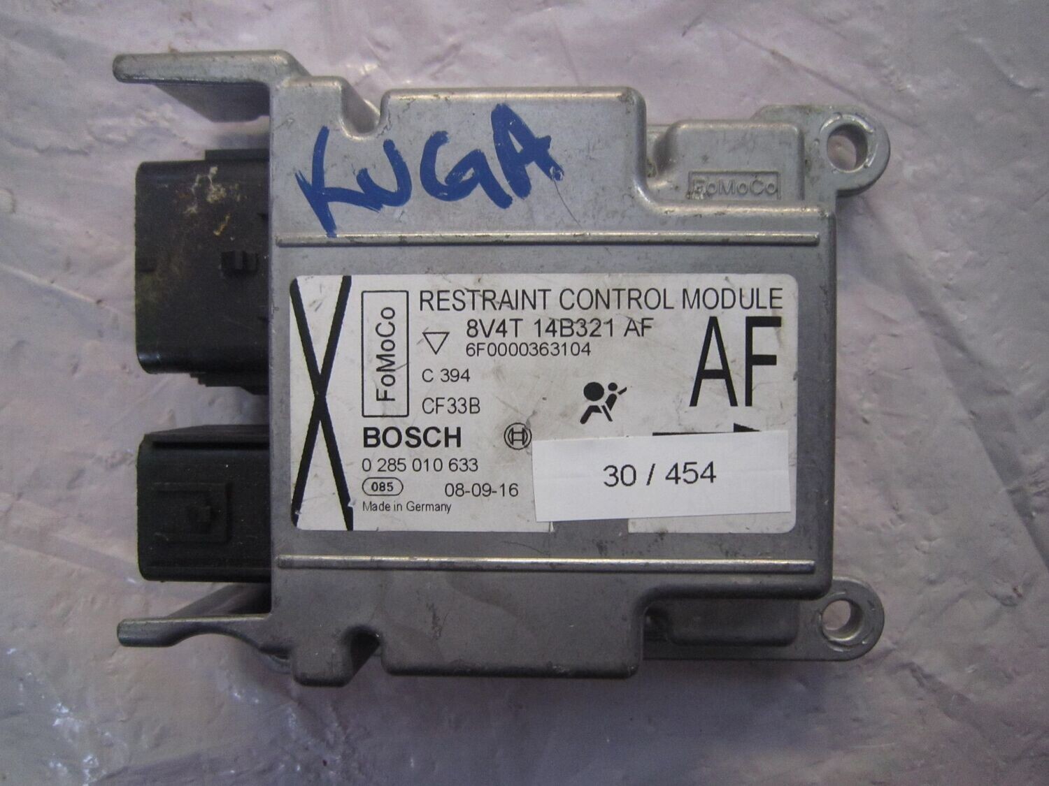 30-454 Centralina Airbag Bosch 0 285 010 633 0285010633 8V4T 14B321 AF    FORD  KUGA