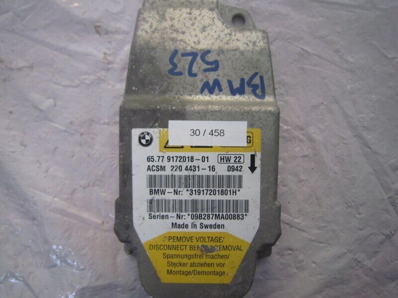 30-458 Centralina Airbag Bmw 65.77 9172018-01 65.77917201801 ACSM 220 4431-16 HW 22 31917201801H  BMW  SERIE 5