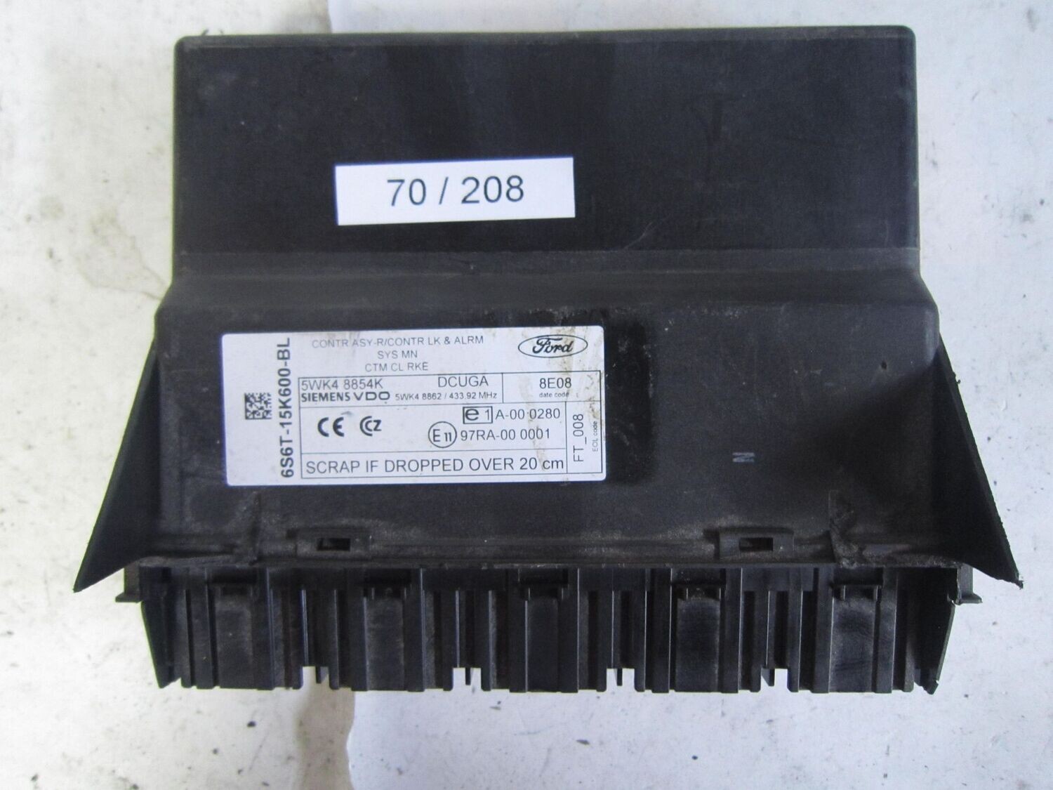70-208 Centralina Porte Ford 5WK4 8854K 5WK48854K 6S6T-15K600-BL DCUGA 8E08  FORD  FIESTA