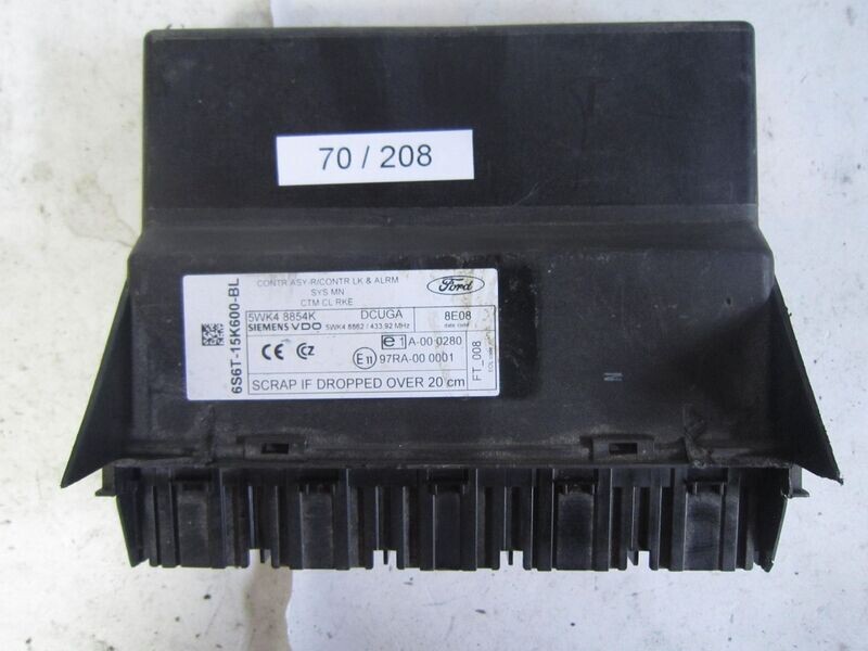 70-208 Centralina Porte Ford 5WK4 8854K 5WK48854K 6S6T-15K600-BL DCUGA 8E08  FORD  FIESTA