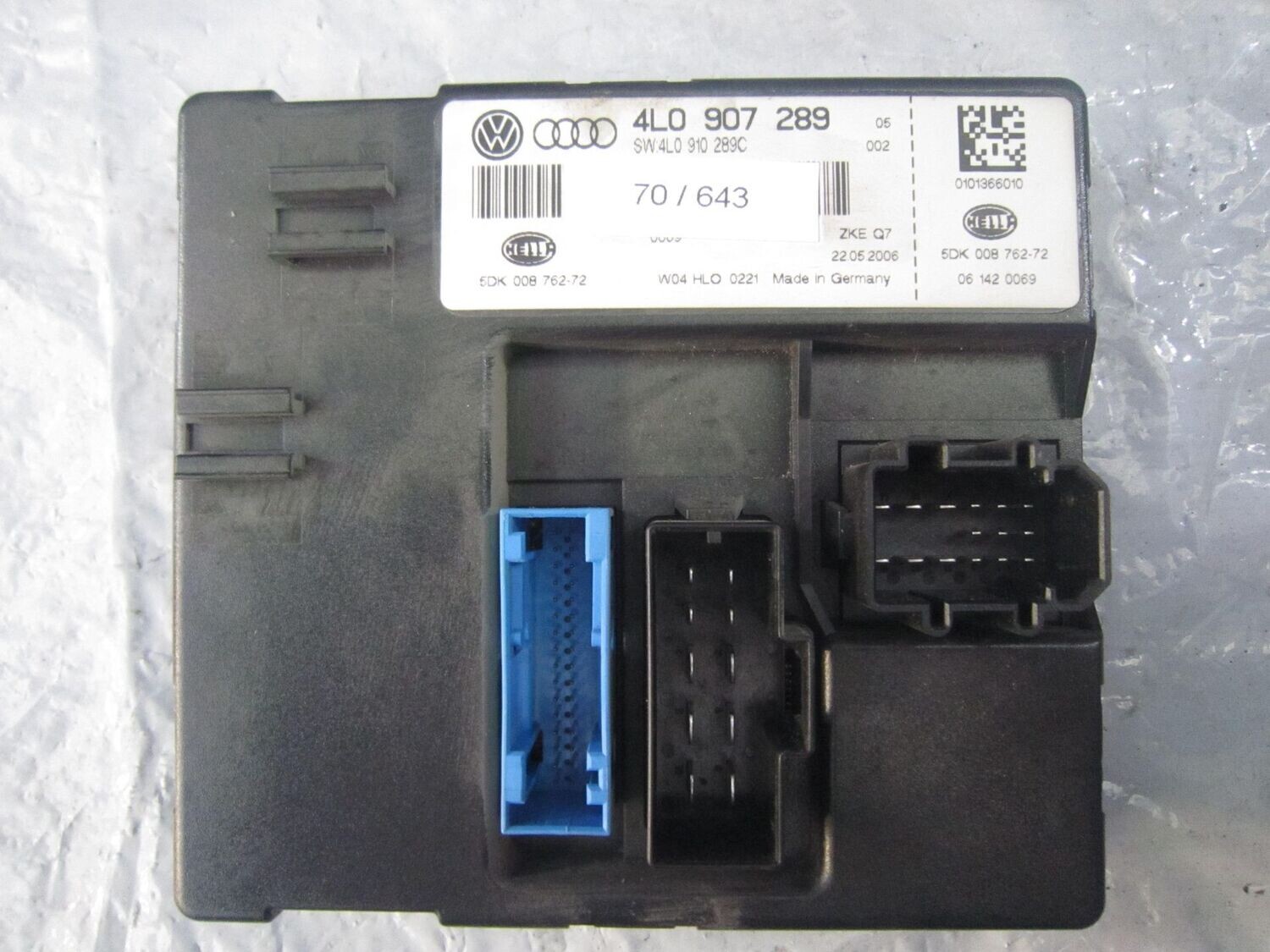 70-643 Modulo Di Controllo Hella Kg 4L0 907 289 4L0907289 5DK 008 762-88 ZKE Q7   AUDI  Q 7