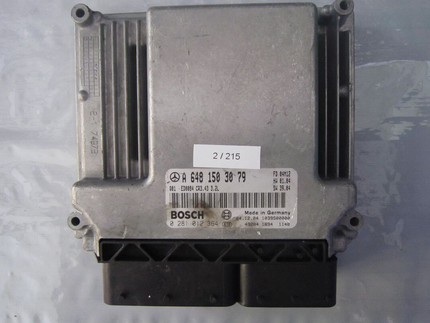 2-215 Centralina Motore Bosch 0 281 012 364 0281012364 A 648 150 30 79 1039S00000 CR3.43  MERCEDES Diesel CLASSE E