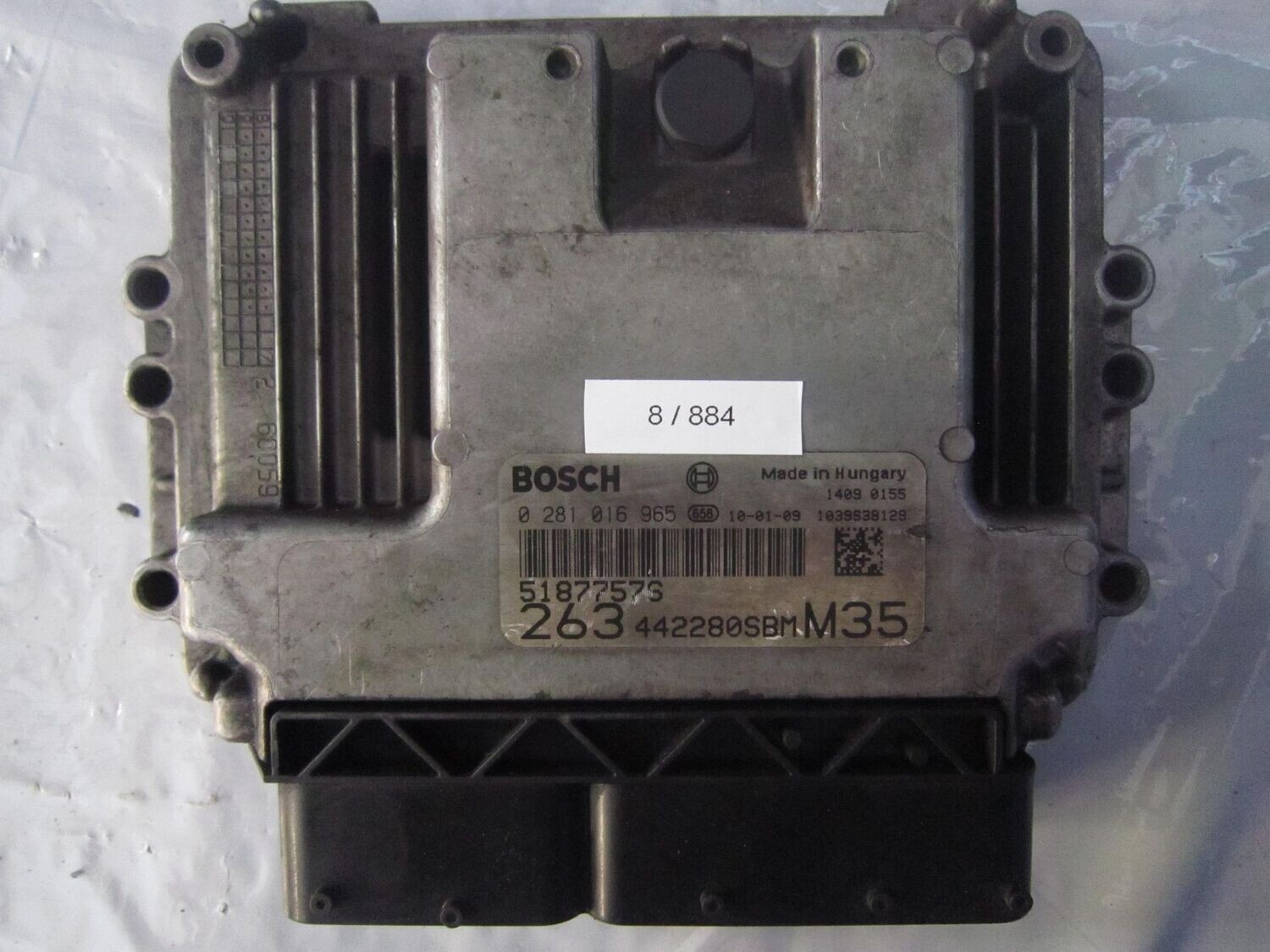 8-884 Centralina Motore Bosch 0 281 016 965 0281016965 51877576 1039S38129 263 442280SBM M35  FIAT  Diesel DOBLO'